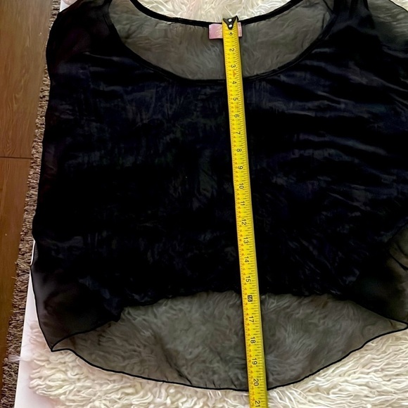 Pretty Silky & Off Shoulder Sheer Blouse Sz S - Picture 12 of 15